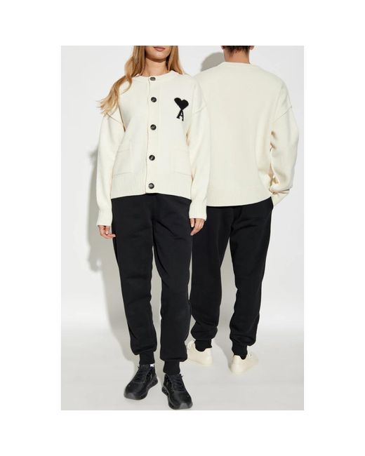 AMI Truien & Vesten ,Wit ,Wol Wollen Vest in het White