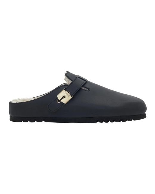 Mules Scholl de hombre de color Blue