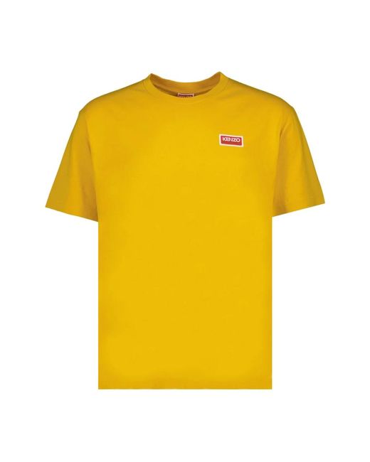 KENZO Oversize t-shirt paris stil logo in Yellow für Herren