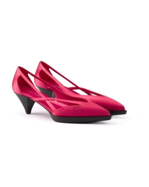Prada Pumps in het Red