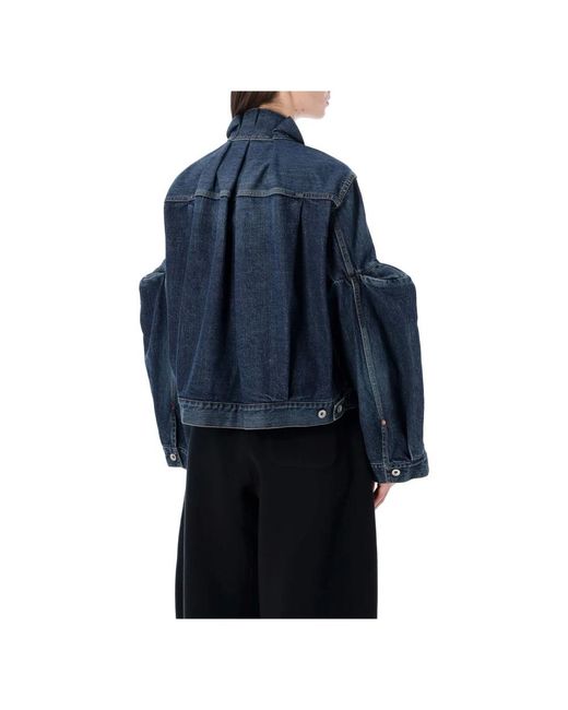 Sacai Jassen ,Blauw ,Denim Denim Jacket in het Blue