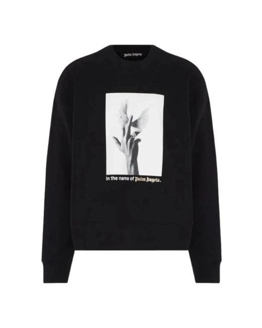 Palm Angels Black Sweatshirts for men