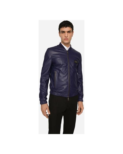 Jackets > leather jackets Dolce & Gabbana pour homme en coloris Blue