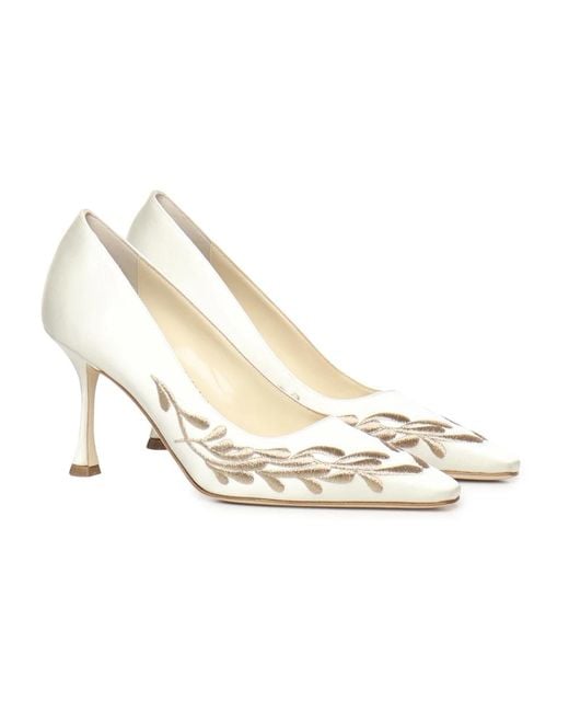 Manolo Blahnik Metallic Pumps