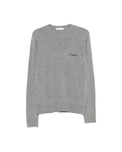 Givenchy Truien & Vesten ,Grijs ,Wol Geborduurde Trui Van Wol En Kasjmier in het Gray voor heren