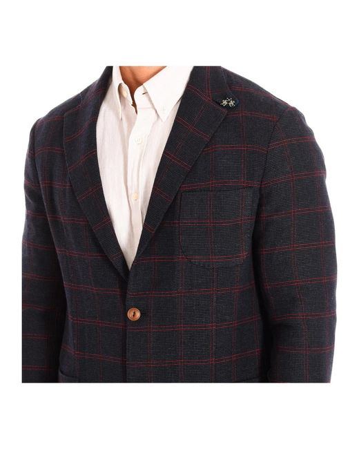 La Martina Jassen ,Bruin ,Katoen Formal Blazer in het Black voor heren