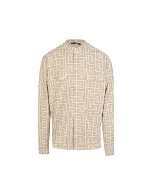 Balmain Natural Casual Shirts for men