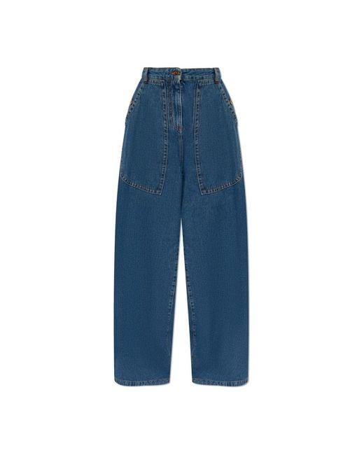 Etro Blue Wide Jeans