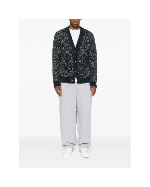 Casablanca Truien & Vesten ,Veelkleurig ,Fluffy Monogram Cardigan in het Black voor heren