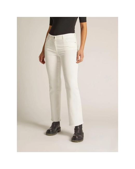Elena Miro White Cropped Trousers
