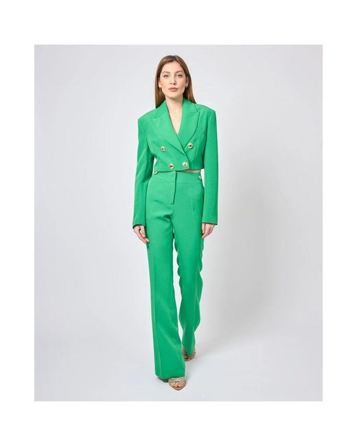 Wide Trousers Gaelle Paris de color Green