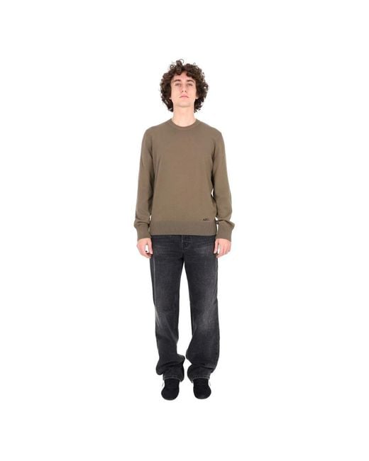 A.P.C. Brown Round-Neck Knitwear for men