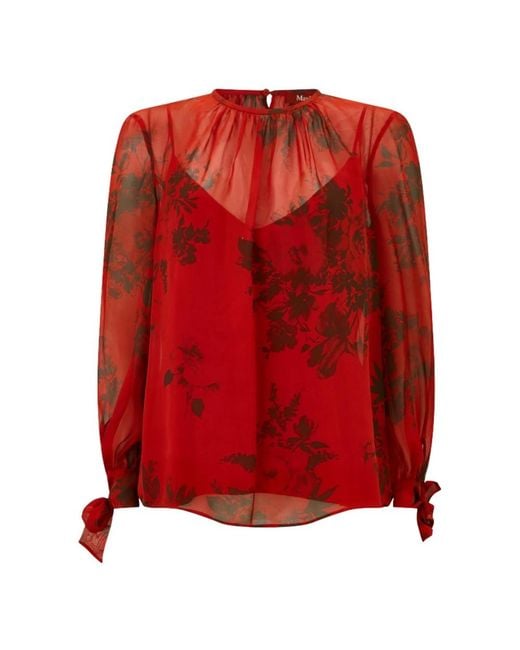 Max Mara Red Blouses