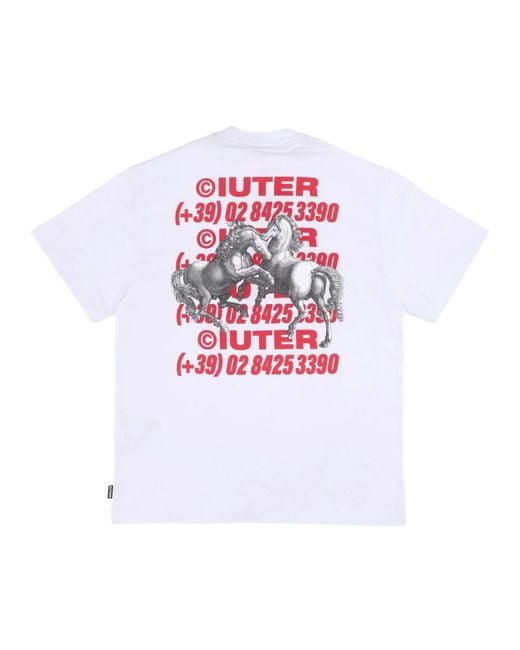 Iuter Horses Tee in het White voor heren