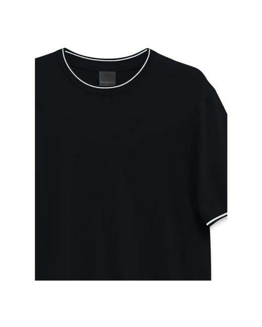 Bugatti Geribbelde T-Shirt in het Black voor heren