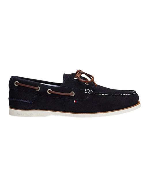 Tommy Hilfiger Wildleder Bootsschuh Core Stil in Blue für Herren