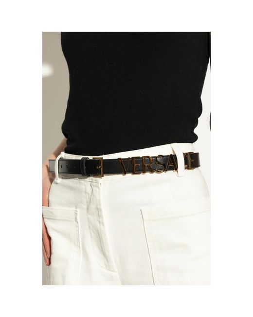 Versace Black Ledergürtel