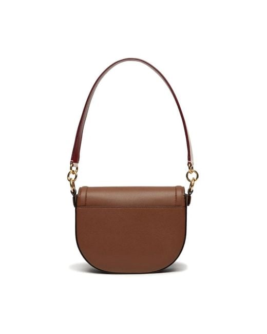 Bally Brown Code Flap Crossbody Bag