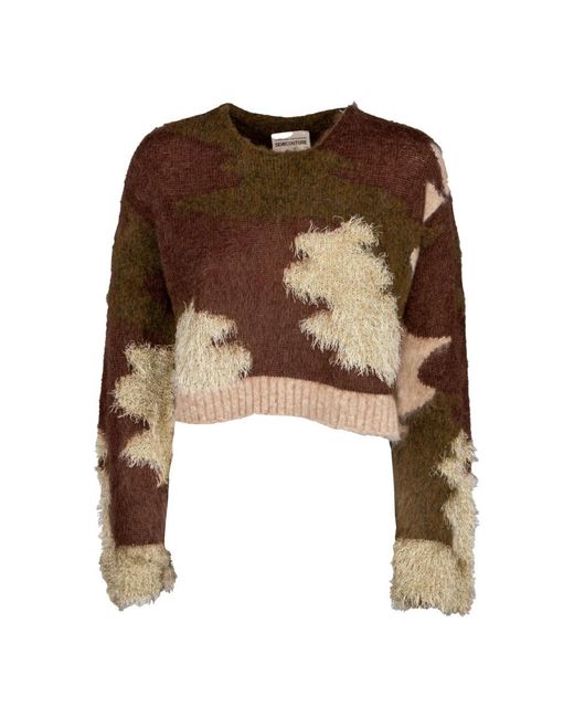 Semicouture Brown Round-Neck Knitwear