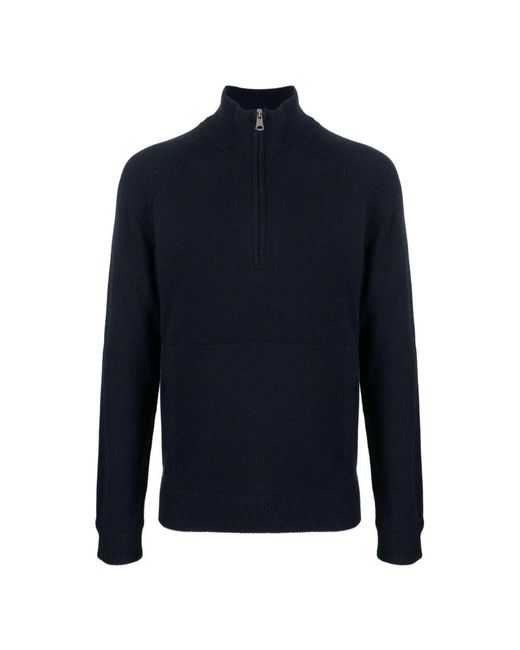 J.Lindeberg Truien & Vesten ,Blauw ,Wol Blauwe Half Zip Sweater Casual Stijl in het Blue voor heren