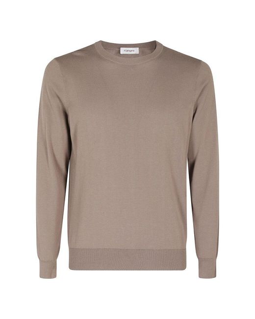 Round-Neck Knitwear Kangra pour homme en coloris Brown