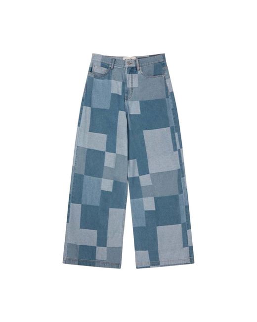 Munthe Blue Wide Trousers