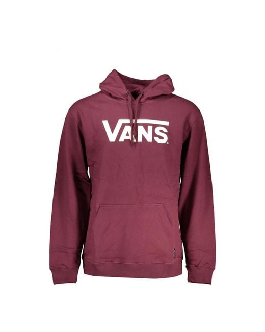 Vans Hoodies & Sweatvesten ,Bruin ,Katoen Gezellige Fleece Hoodie Met Logo in het Red voor heren