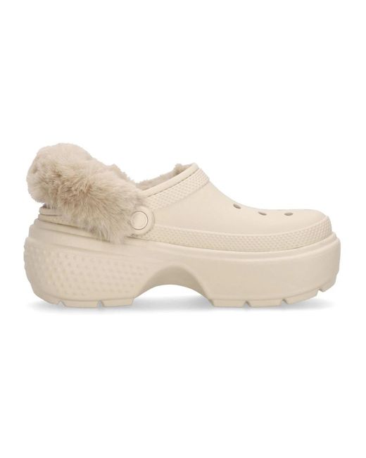 CROCSTM Schoenen ,Stomp Gevoerde Klomp Stucco in het Natural