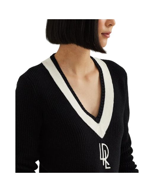 Knitwear > v-neck knitwear Ralph Lauren en coloris Black
