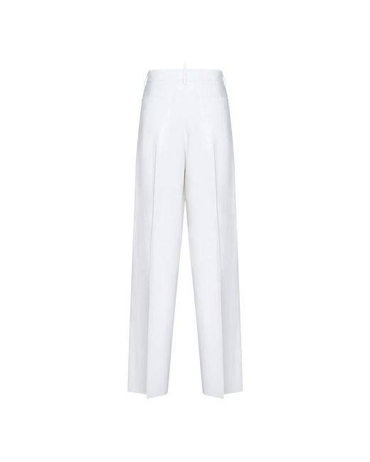 DSquared² White Weiße Weite Hosen