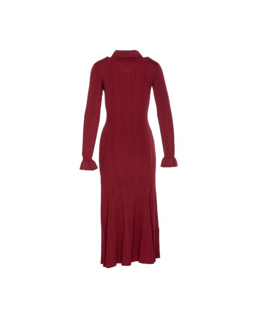 Self-Portrait Kleedjes ,Rood ,Bordeaux Jurk Aw 25 Elegant Chic Style in het Red