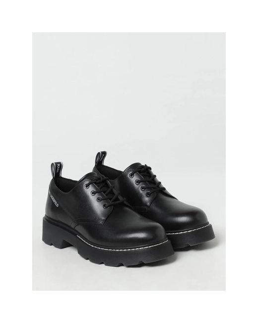 Karl Lagerfeld Black Laced Shoes for men