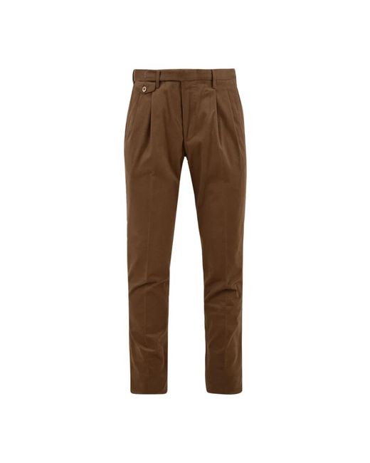 GAUDI Brown Slim-Fit Trousers for men