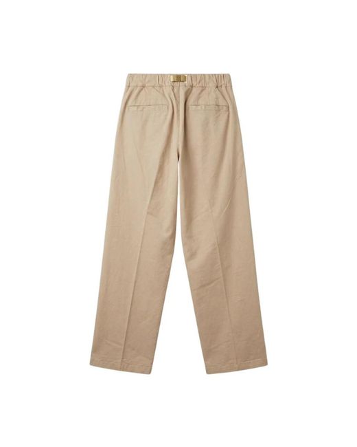 White Sand Natural Straight Trousers for men