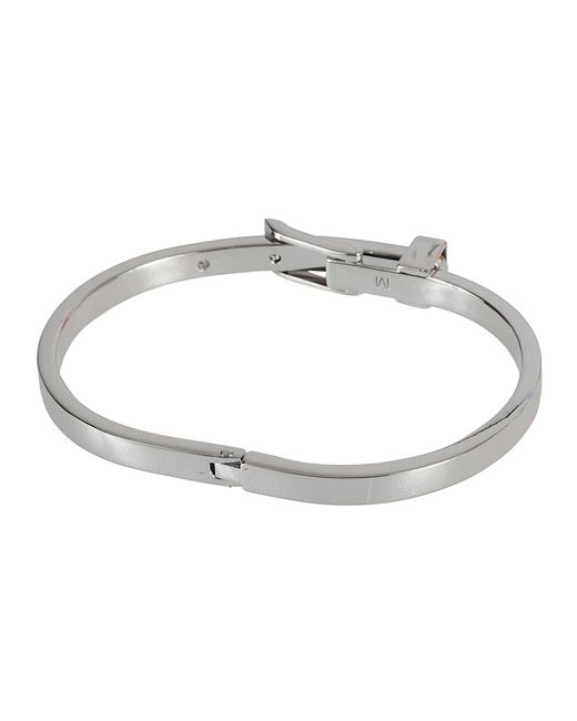 Saint Laurent Accessoires ,Grijs ,Belt Bracelet V2 in het Metallic voor heren