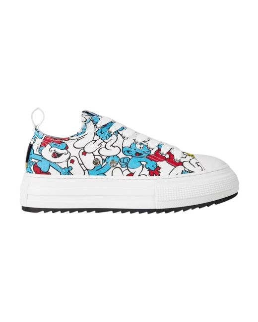 DSquared² Schoenen ,Veelkleurig ,Smurfs Low Top Sneakers in het Blue