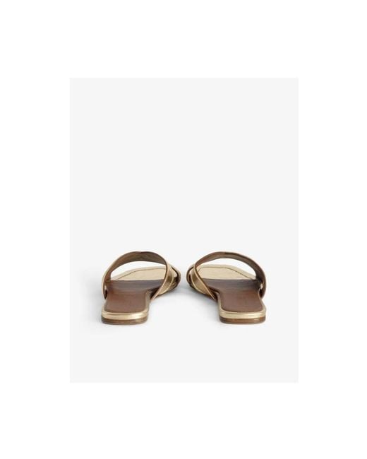 Zadig & Voltaire Metallic Sliders