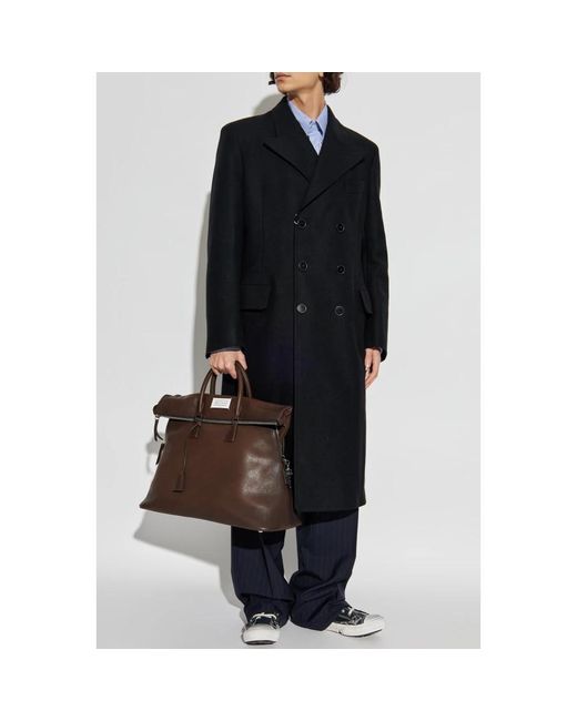 Double-Breasted Coats Maison Margiela de hombre de color Black