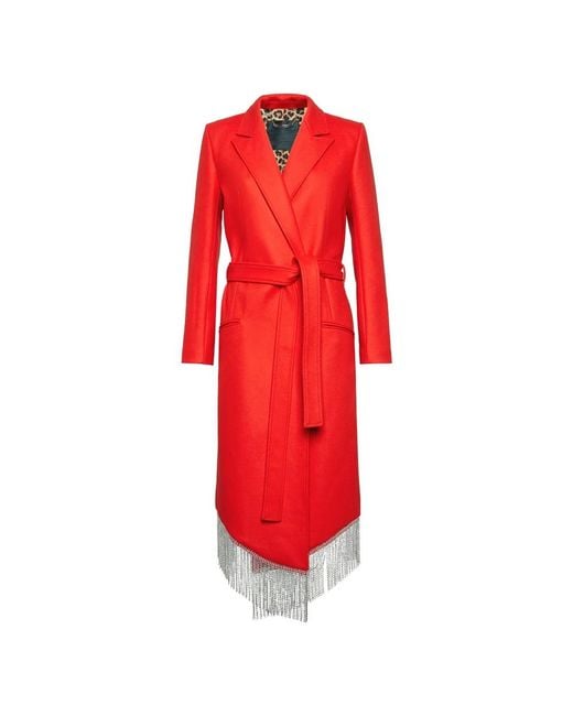 Belted Coats Philipp Plein de color Red