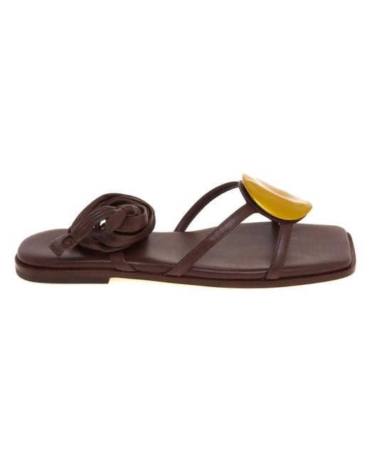 Vic Matié Brown Flat Sandals