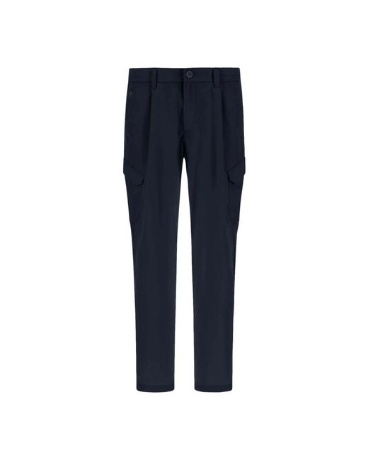 Herno Blue Straight Trousers for men