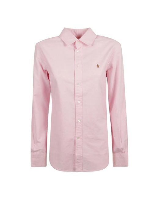 Camisa polo pony rosa de algodón Ralph Lauren de color Pink