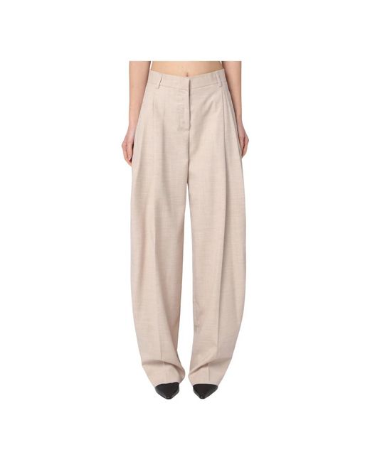 Wide Trousers ANDAMANE de color Natural