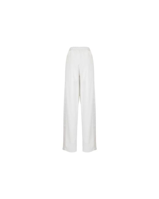 Elisabetta Franchi White Wide Trousers