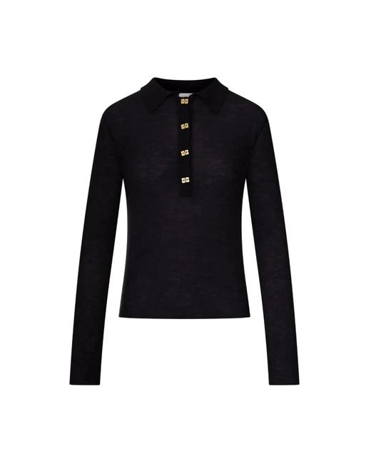 Ganni Blue Polo Shirts