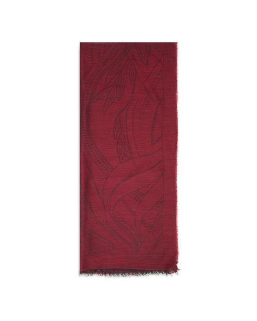 Alberta Ferretti Red Winter Scarves
