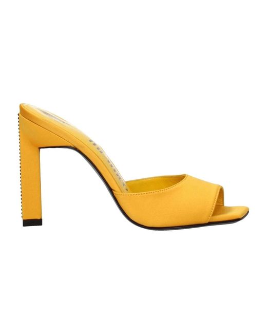 The Attico Yellow Heeled Mules