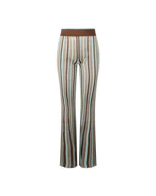 Circus Hotel Multicolor Ausgestellte Lurex-Hose Mit-Streifen