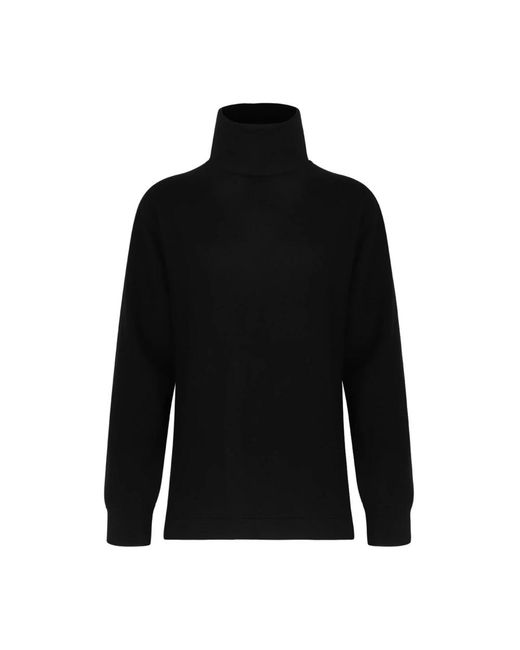 P.A.R.O.S.H. Black Rollkragen Strickware