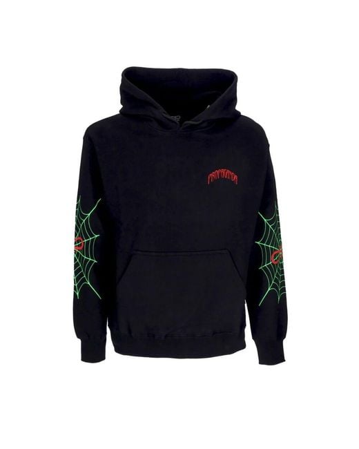 Propaganda Triangle Web Hoodie Schwarz in Blue für Herren